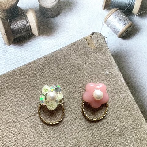 レジン2wayピアス　イヤリング　No.319