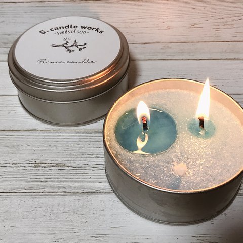 虫除けに。持ち運べる  picnic candle