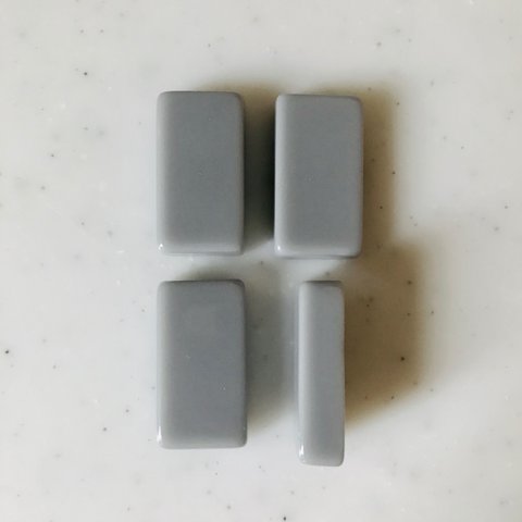 Grey Rectangle Cabochons