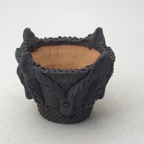 陶器製（2号ポット相当）縄文植木鉢 jomon-SS-8717
