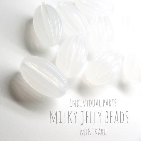 milky jelly beads～16pcs〜