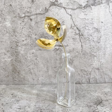 『Brass flower』真鍮花※花瓶付き