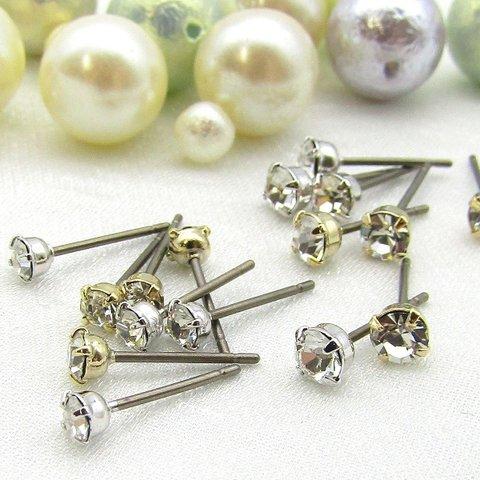 チタン ピアス ポスト 一石 3ｍｍ/4ｍｍ 4Ｐセット D-16/17