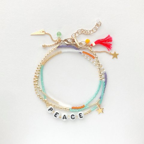 MASK STRAP & NECLACE:「PEACE」cheerful