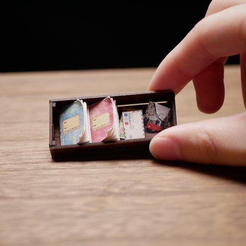 ミニチュア　ドールハウス　手作りキット　miniature dollhouse kit　木箱5　L-018