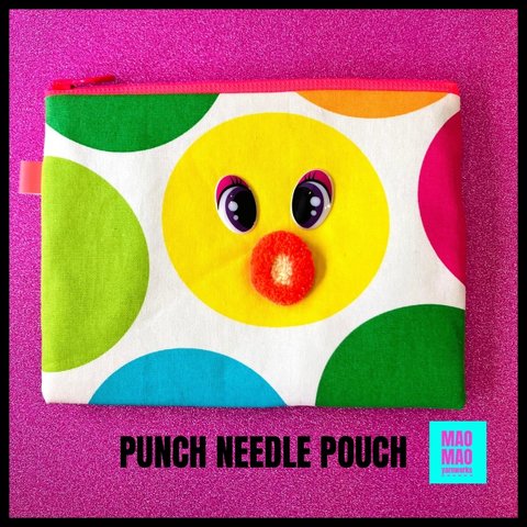 【パンチニードル×フラットポーチ D 】Punch Needle Flat Pouch D