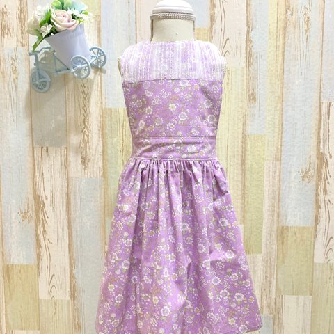 新作！👗お食事エプロン ドレス風👗100-110cm