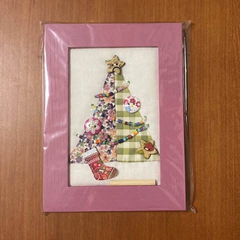 クリスマス🎄刺繍写真立て