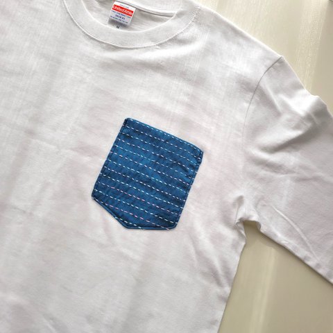 長袖Tシャツ　刺し子　Ｔシャツ　Mサイズ　いとしあ　D柄