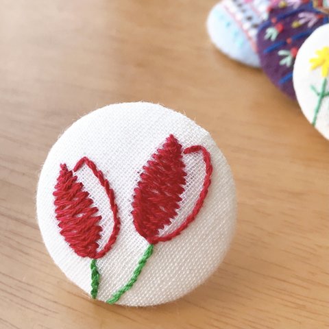 刺繍ブローチ 🌷チューリップ