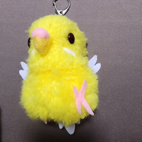 セキセイインコ ルチノー マスコット キーホルダー