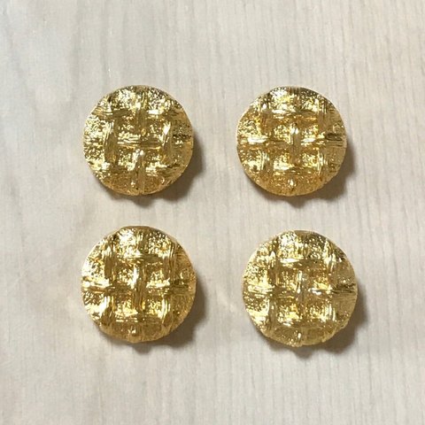 ●15㎜● GOLD MESH DESIGN BUTTON CABOCHON PARTS