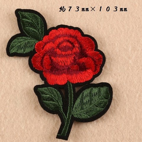 花 バラ 薔薇 ワッペン 刺繍 キルト １枚入り