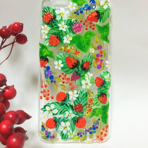 ＊ オーダー作品 ＊   ベリー！ベリー！ボタニカルiPhone6ケース