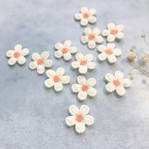 12個 【ef18-1】花　カボション   フラワーパーツ　刺繍