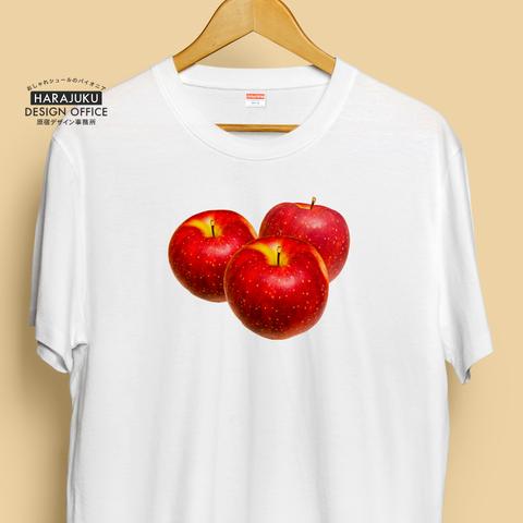 【半袖/長袖】オシャレおもしろTシャツ「りんご」
