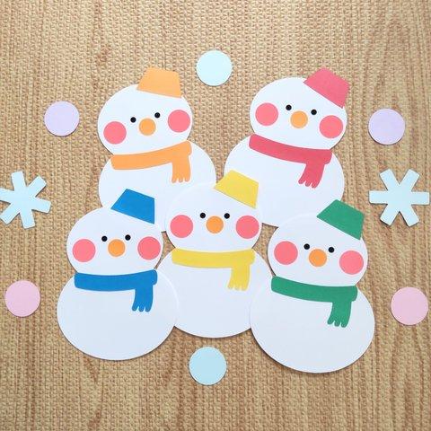 雪だるま　壁面　冬　保育　カード　