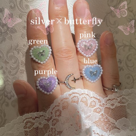 silver×butterfly