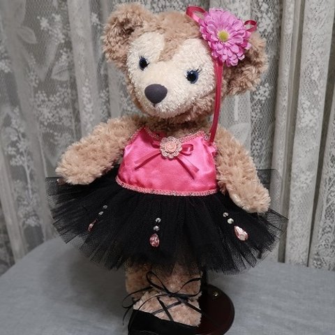 シェリーメイのバレエ衣裳「ピンクの黒チュールチュチュ」