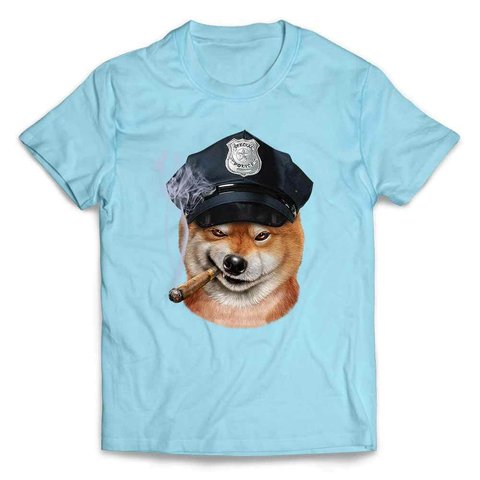 半袖Tシャツ 【ワルな 柴犬 ドッグ 犬 いぬ 警察官】 by FOX REPUBLIC