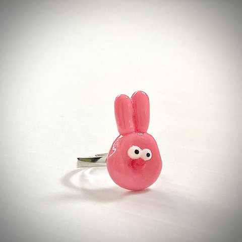 樹脂粘土　うさぎさん🐰指輪