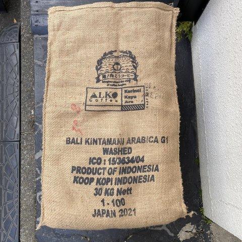 『 麻袋_50-2』コーヒー豆の袋 / バッグ素材 / インテリア / プランターカバー / ドンゴロス