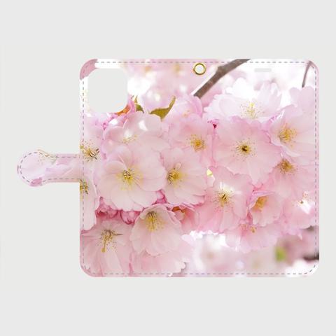 ☆受注生産☆送料無料☆手帳型スマホケース『春 桜の花』