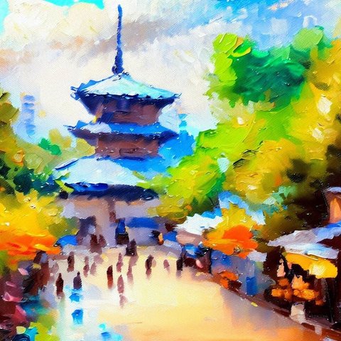 【油絵】日本の風情ある風景