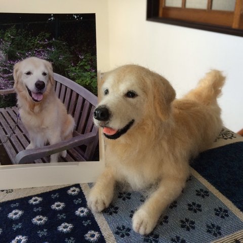 羊毛フェルト  犬  ゴールデン