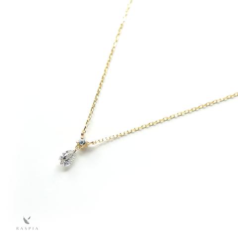 ダイヤモンドとアクアマリンのK18ネックレス~Diamond collection~