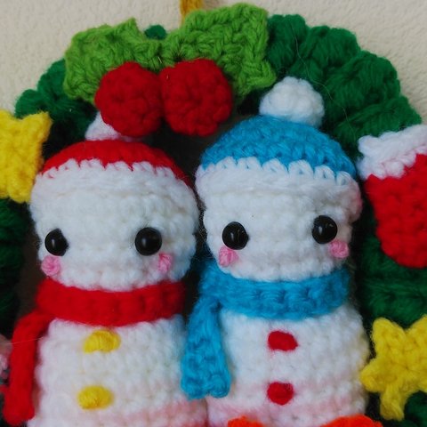 ☆かぐや☆クリスマスツリー*雪だるま＊あみぐるみ＊ハンドメイド＊