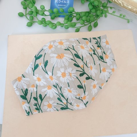 再販 マーガレット　cotton  リネン　抗ウイルス　マスク　抗菌　エレガント　マスク　🌸　抗菌　呼吸しやすい　蒸れない　人気　マスク　小池百合子 