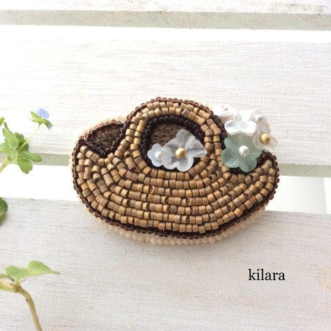 marché Bagブローチ♡ビーズ刺繍