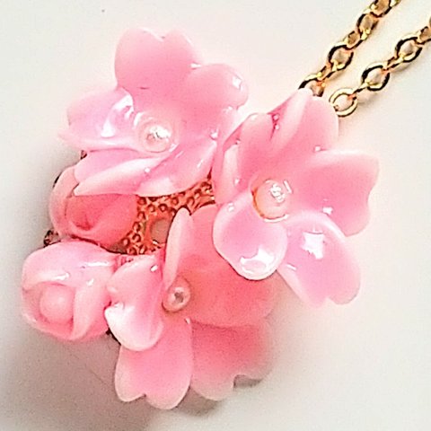 4月誕生花シリーズ  桜のネックレス