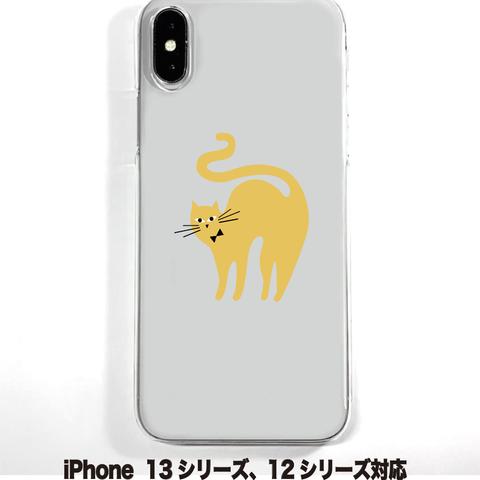 送料無料 iPhone14シリーズ対応  ソフトケース 蝶ネクタイ猫3