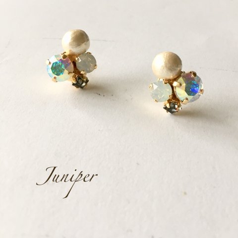 コットンパールビジューピアス   Diamond