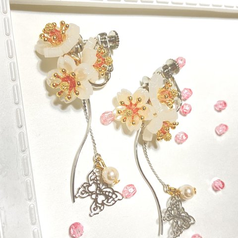 雪色の桜〜イヤリング・ピアス