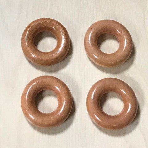 WOOD LIGHT BROWN RING HOOP DONUT PARTS