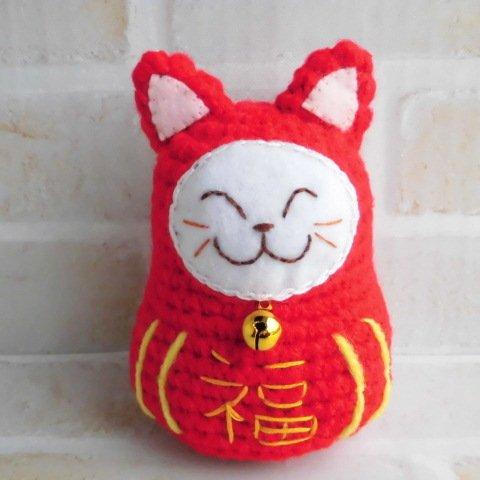 ☆k616様　オーダー品☆～合格祈願！招福猫だるま