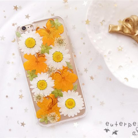 【多機種対応】 ＊本物のお花＊ 植物図鑑 押し花スマホケース iPhone15 iPhone14 iPhone13 AQUOS Xperia Galaxy Google Pixel