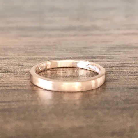 遺骨リング メモリアルリング⭐️K18ピンクゴールド💍ストレートリング　幅約2.5mm ペットの指輪 猫 犬 故人 虹の橋　家族 メモリアルリング ペンダント納骨 分骨 手元供養 骨壷