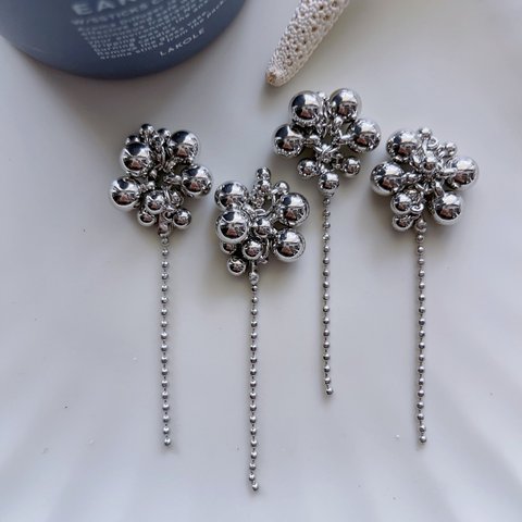 2pcs)2680)メタルタッセル)rhodium#2p