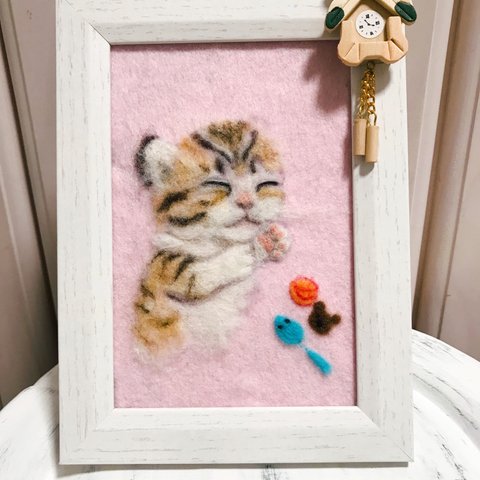 羊毛ねむねむ赤ちゃん猫