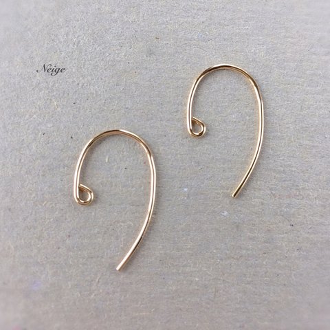 14KGF　ピアスフック２０×１３mm　１ペア