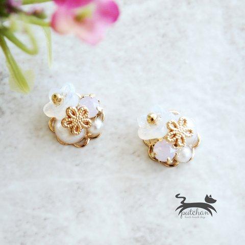 まるでピアス＊petit flower bijouマグネットピアス