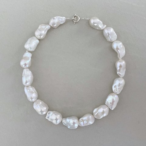 oyster baroque pearl necklace