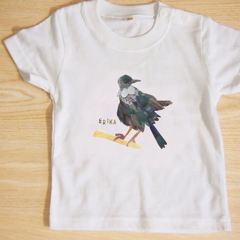 ベビーTシャツ NZ Birds ”Tui”　★名前入れ可能