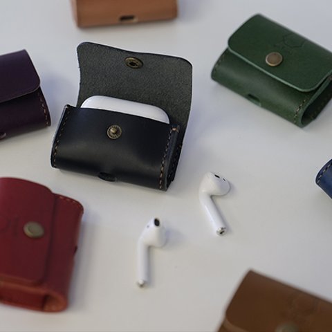 本革 AirPodsケース AirPods Pro ケース エアポッツ カバーつけたまま充電できる