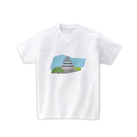 歴史Tシャツ-江戸城（白）