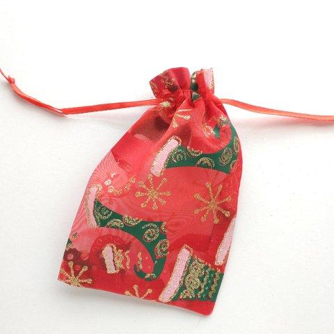 【10枚】クリスマスラッピング袋 赤
